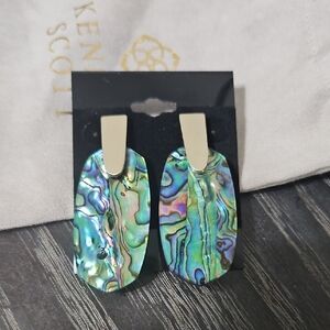 Kendra Scott Gold Abalone Aragon Earrings